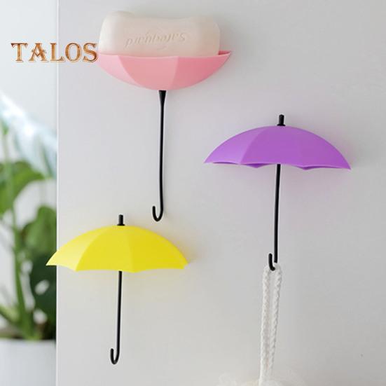 Umbrella Wall Hooks Purse Key Hangers Simple Installation Multi-Color Versatile 3D Adhesive Decorative Hanging Hooks
