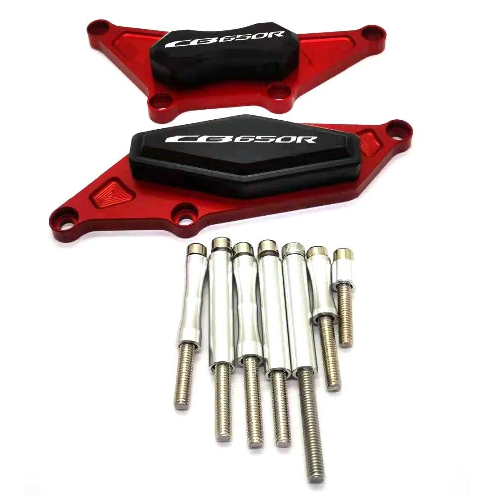 For Honda CB650R CB 650R CB650 R CNC aluminum +POM Full Set Engine Crash Pads Frame Sliders Protector