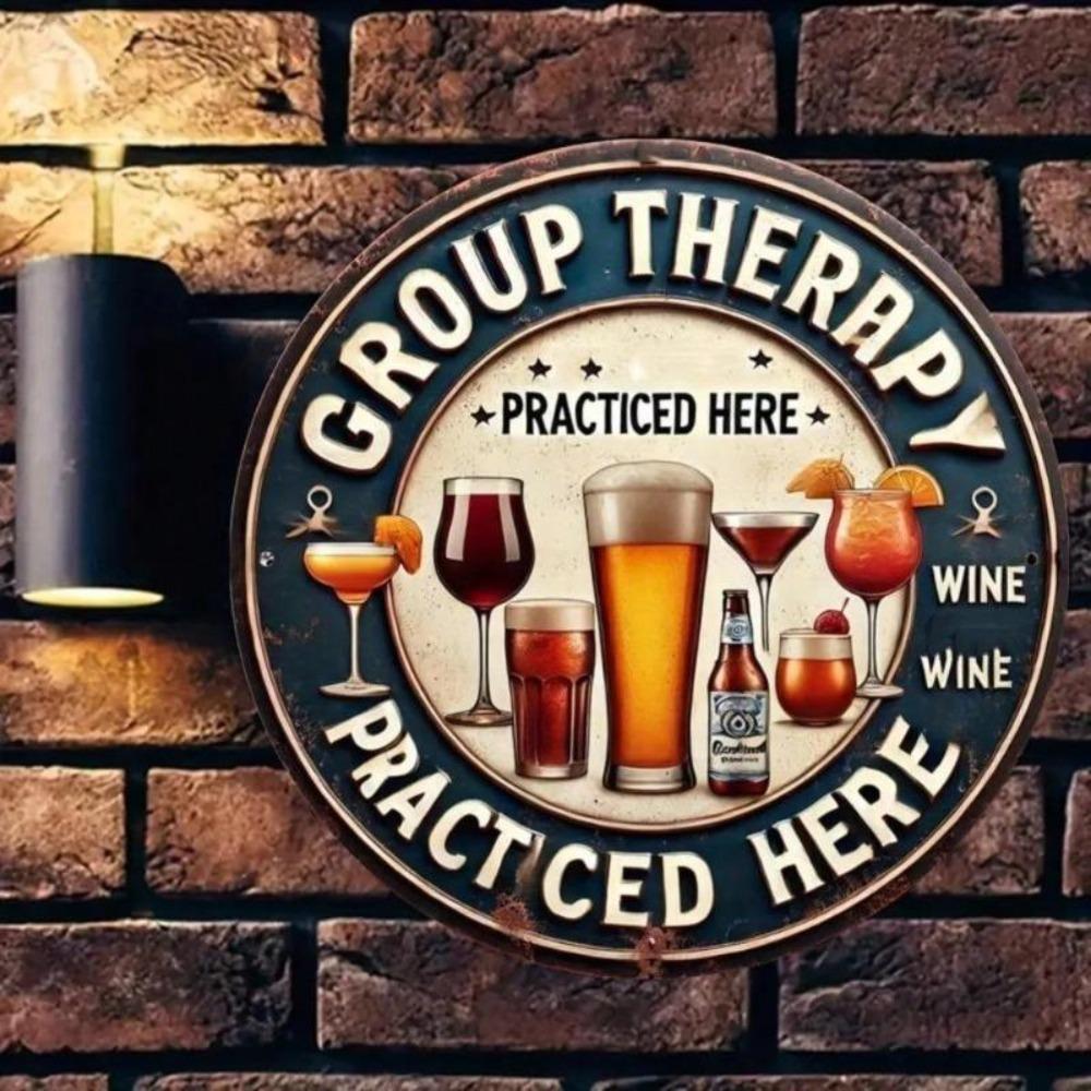 Vintage Metal Sign Wall Art Rustic Man Cave Decor Relaxing Home Bar