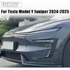4PCS Front Bumper Fog Light Trim Cover for Tesla Model Y Juniper 2025-2026 ABS Plastic(Glossy Black)