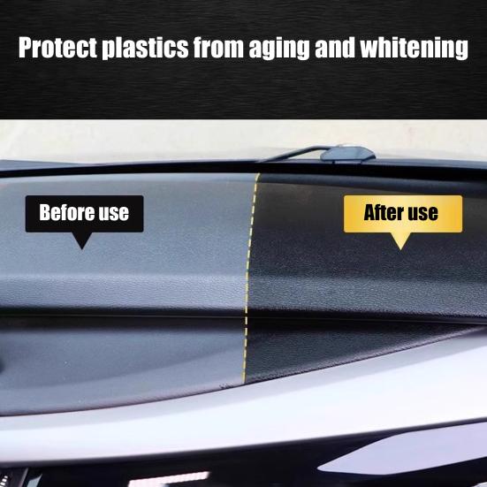 30ML Protective Coating Car Plastic Parts Crystal Coating Long Duration High Gloss Waxing Effect Lens Anti-fog Protection Plastic Restorer