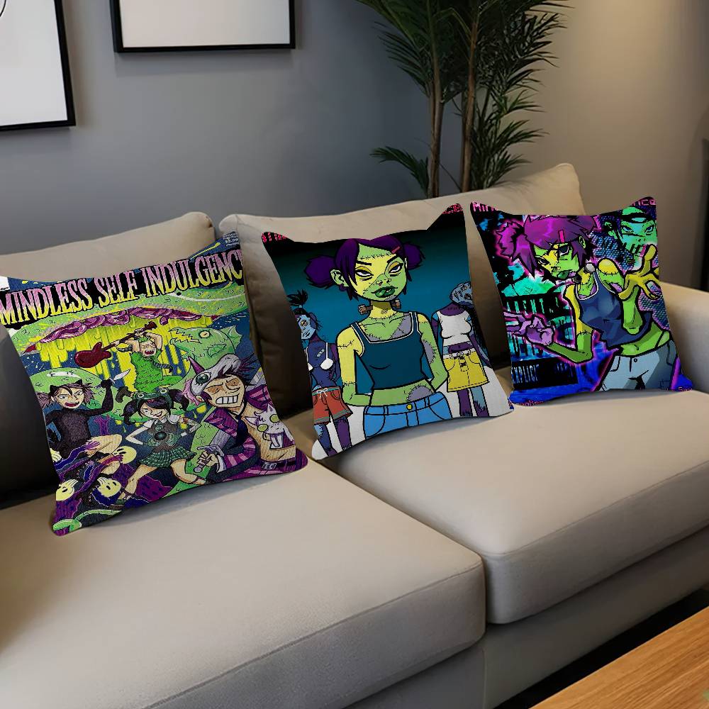 M-Mindless S-Self I-Indulgence Pillow Gifts Home Office Furnishings Bedroom Sofa Car Cushion Cover Case 45X45Cm