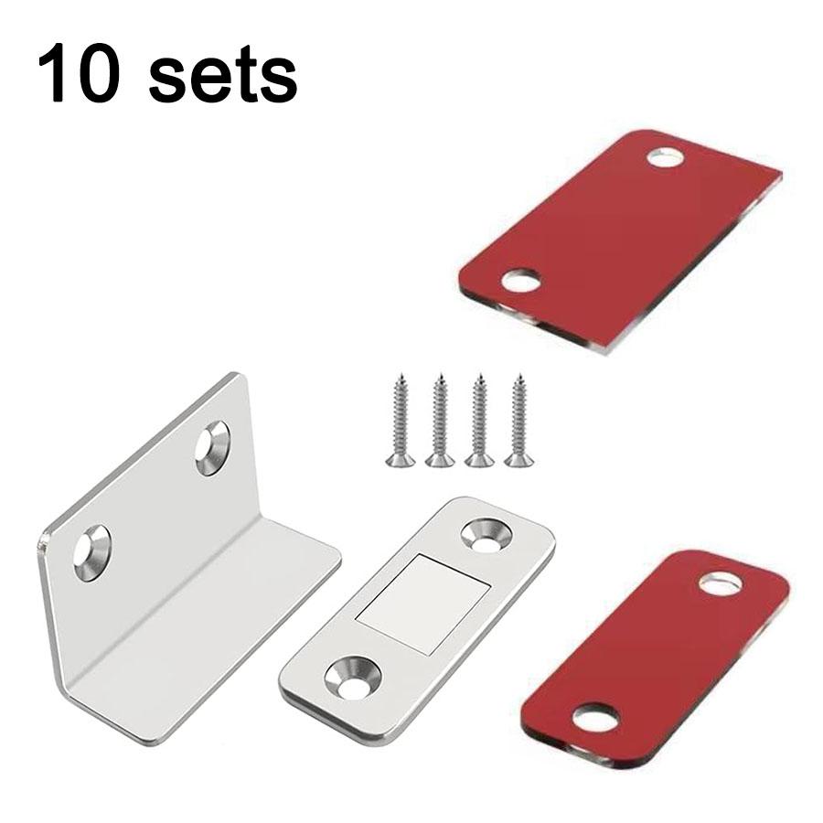 10 Sets of Magnetic Door Stops and Locks: Easy To Install, (Two Installation Methods)