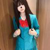 Anime Kimi Ni Todoke From Me To You Sawako Kuronuma Cosplay Costume Full Set, JK School Uniform Blazer Skirt Shirt Bow