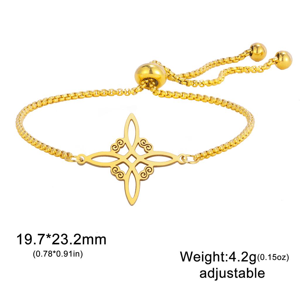  Wicca Witch Knot Bracelet Stainless Steel God Name Tetragrammaton Pentagram Bracelet Solomon Amulet Jewelry Wholesale