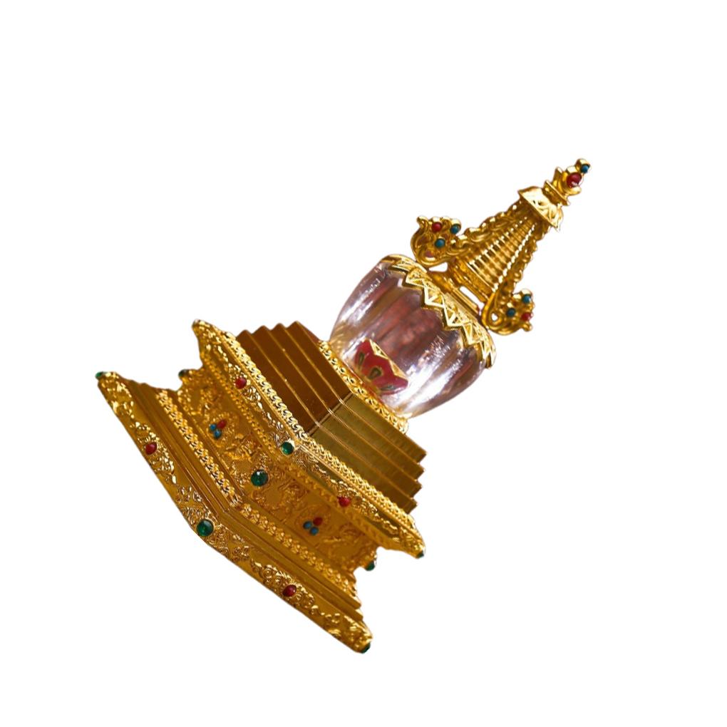 Natural Crystal Buddhist Statue Exquisite Craft And Meaningful Decoration Tibetan Buddhist Statue