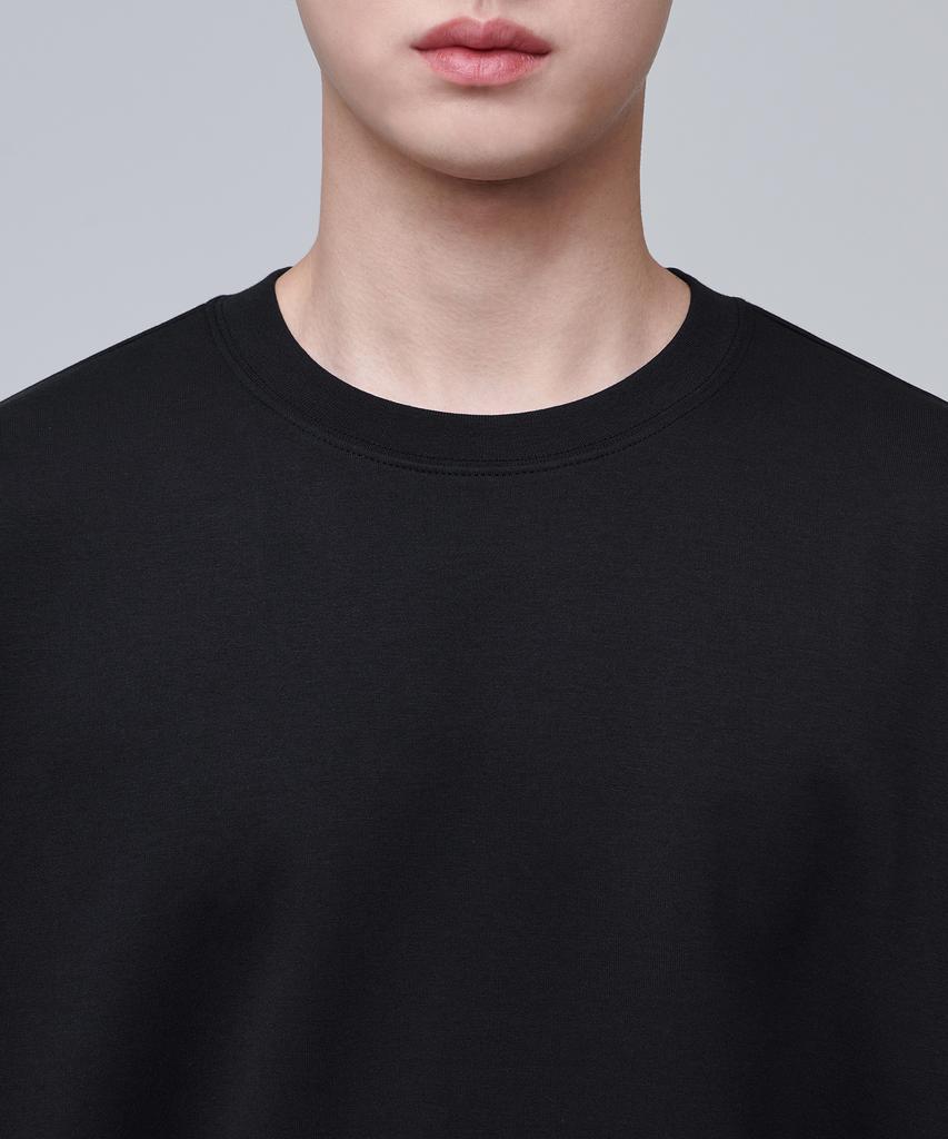 Musinsa Standard Flat Terry Oversized String Sweatshirt [Black]