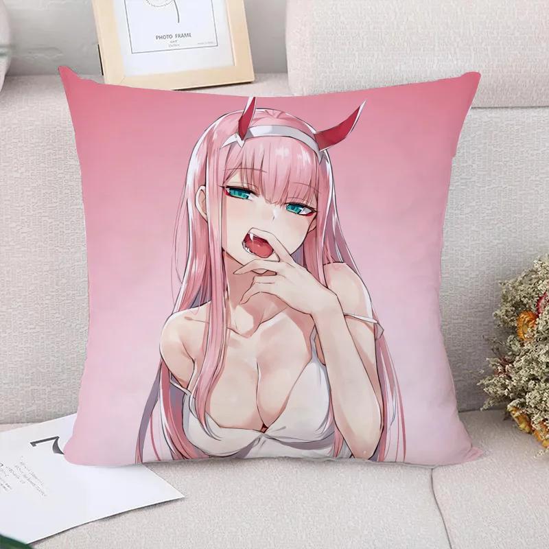 Cushion Cover  Darling in the FranXX Decorative Pillowcases  Fall Decor Pillowcase Car Decoration Pilow Cases Pillow