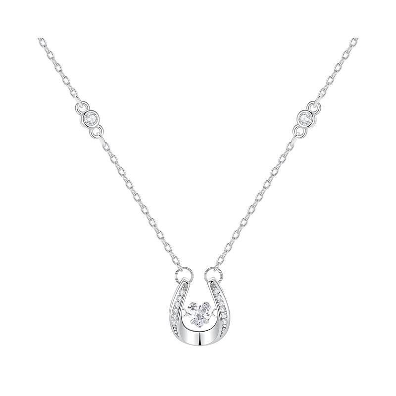 Barbie necklace [Flash Heartbeat Limited Edition]  Crystal Exquisite Love Sparkling Light Luxurious Clavicle Chain Couple Ba2601025 белый