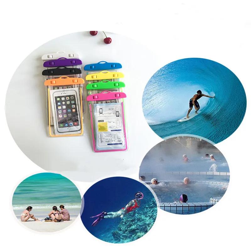 Up To 7.3" Multicolor Universal Waterproof Phone Pouch Phone Waterproof Case Dry Bag IP68 Outdoor Sports for Apple IPhone Samsung and More