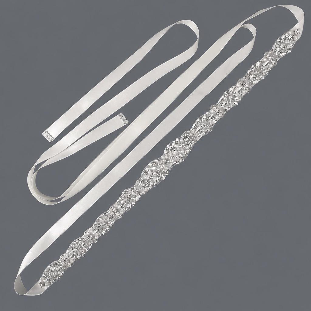 Elegant Silver Rhinestone Wedding Belt – Versatile High-End Dress Accessory for Fashion Shows and Performances