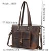 Vintage Unisex Crazy Horse Leather Tote Bag: Large Capacity, Fashionable Single Shoulder Cowhide Handbag