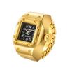 Creative  Punk Square Dial Quartz Watches Rings For Women Men Couples Mini Elastic Strap Alloy Watch Finger Ring Jewelry