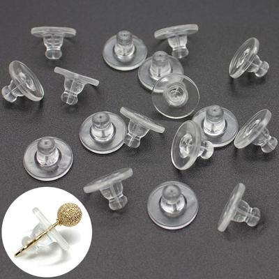 40/80/120 Stück Ohrstöpsel, perforierte Ohrstöpsel, transparente Gummi-Ohrstöpsel, Kupplungen, Kunststoffverschlüsse, Ohrstöpsel, Nägel
