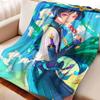 Genshin Impact Warm Flannel Throw Blanket for Home Decor Bedspread Trendy Street Style