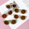 Individualized Children's Sunglasses Fashion Boys and Girls Checkerboard Sunglasses Baby anti-UV Glasses Tide