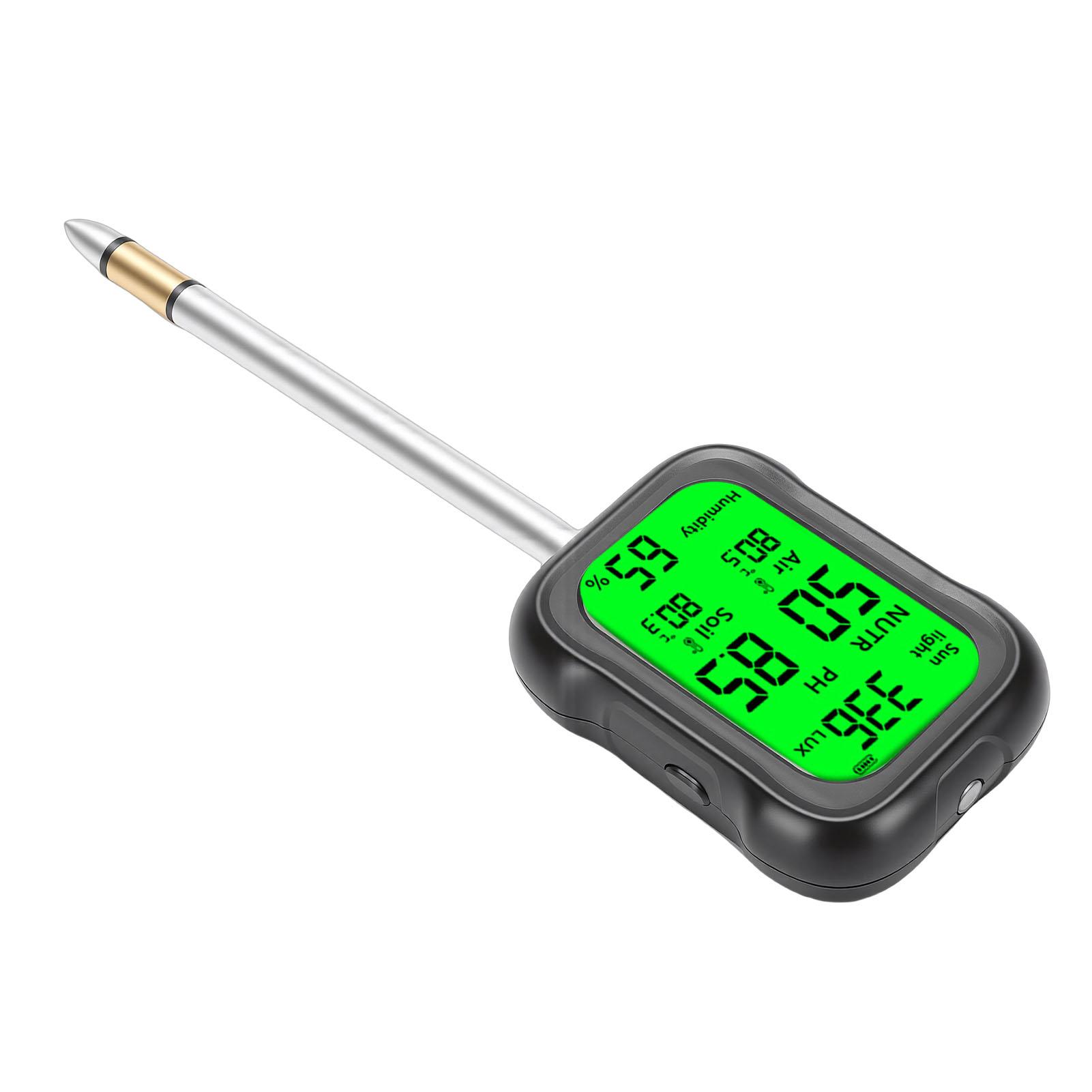 

6 in 1 Soil Tester Digital PH Meter Light Intensity Fertility Humidity Temperature Detection for Orchard Garden Planting
