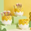 Cute Pencil Holder Little Yellow Duck Pencil Cup Division Makeup Organizer  Office