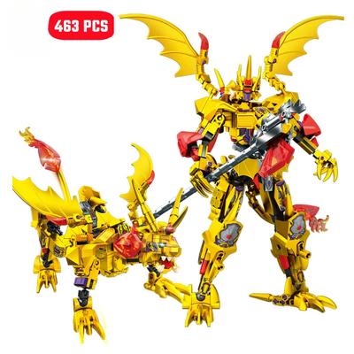 463pcs Creative Transforming Mecha Assemblage Building Blocks MOC Animal Combined Robot Mech Model Bricks Boys Toys Gifts