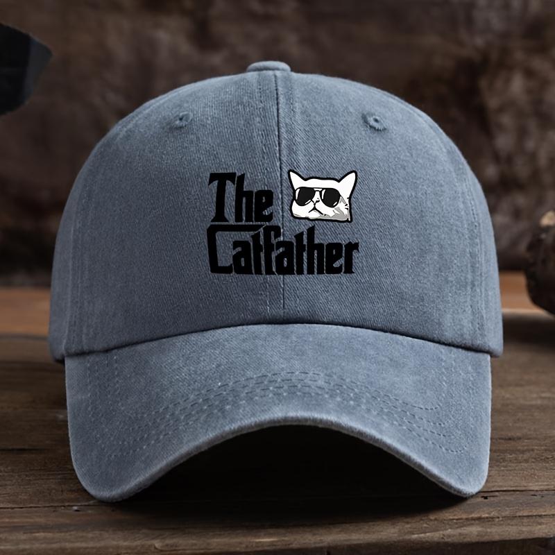 Alphabet Cat Fun Printed Baseball Hat Men's and Women's Fashion Versatile Outdoor Trendy Hat