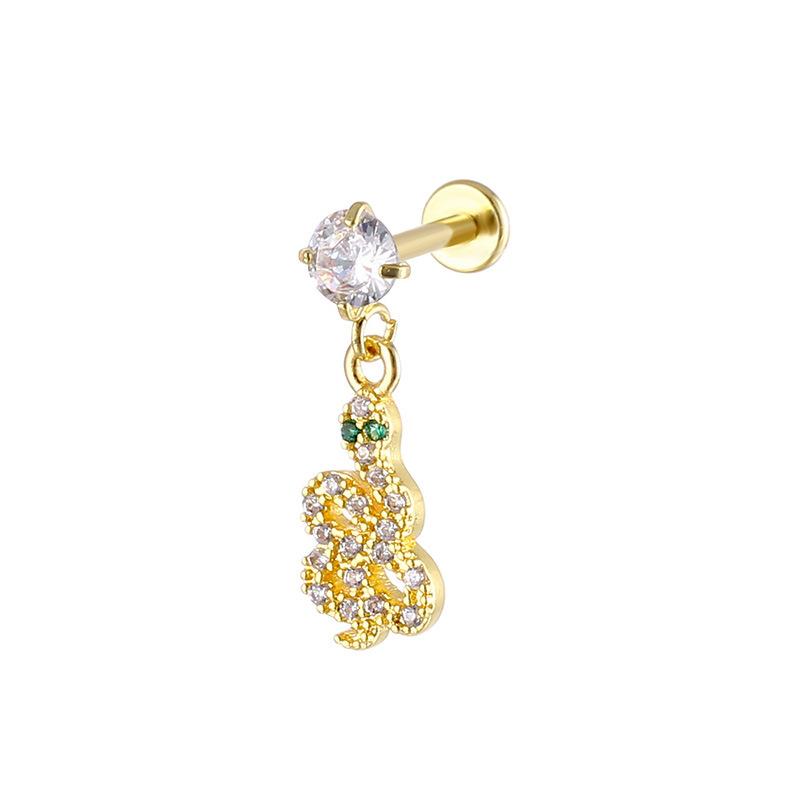 Internally Threaded Lip Stud Ear Cartilage Hoop Dangle Body Piercing Jewelry