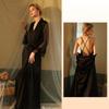 Women Sexy Lace Patchwork Nightgown Long Kimono Bath Gown Loose Suspender Nightdress Intimate Lingerie