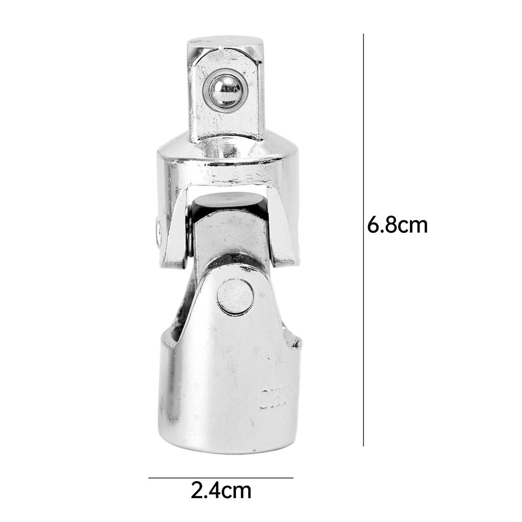 1/3pcs Chrome Vanadium Universal Joint 1/4" 3/8" 1/2" Extension Bar Socket Wrench Removal Tools Accessories Car Repair Tools