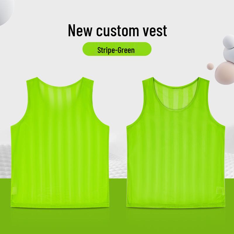 Children's Striped Football & Basketball Team Vest with Number Printing