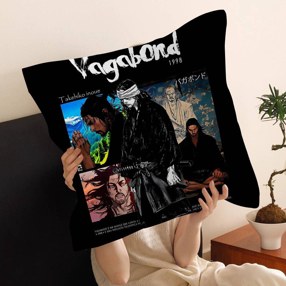 Чехол на подушку 45*45 см Манга Vagabond Чехол для подушки Декор Наволочка Домашняя Наволочка Для Подушки на Диван 12x12Inch