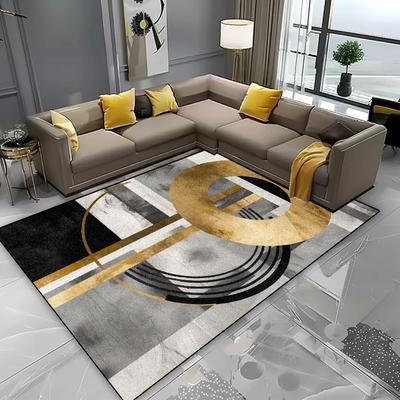 Nordic Geometric Abstraction Living Room Carpets Bedroom Plush Decoration Home Large Area Rugs Cloakroom Washable Mat for Floor
