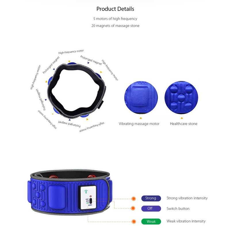 100-240V Zeštíhlující pás Masážní Elektrický Vibrační Pás na Cvičení Pasu Nohy Břicho Spalování Tuku Hřejivý Masážní Přístroj