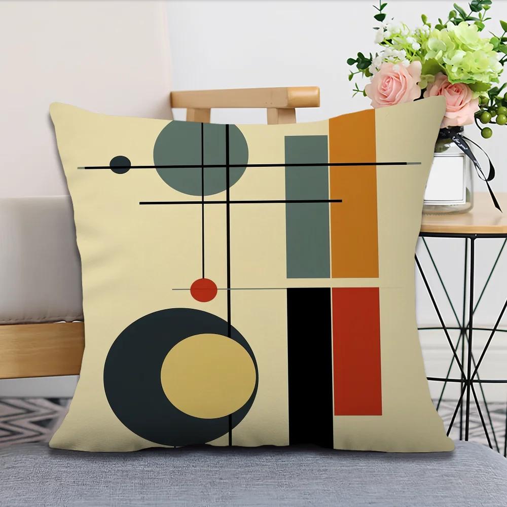 Abstract Geometric Nordic Style Soft Comfortable Pillow Case For Sofa Living Room Home Office Decor Protective Covers