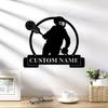 Metal Wall Art for Living Room, Personalized Name Sign, Rustic Farmhouse Decor, Gift for Lacrosse Player
