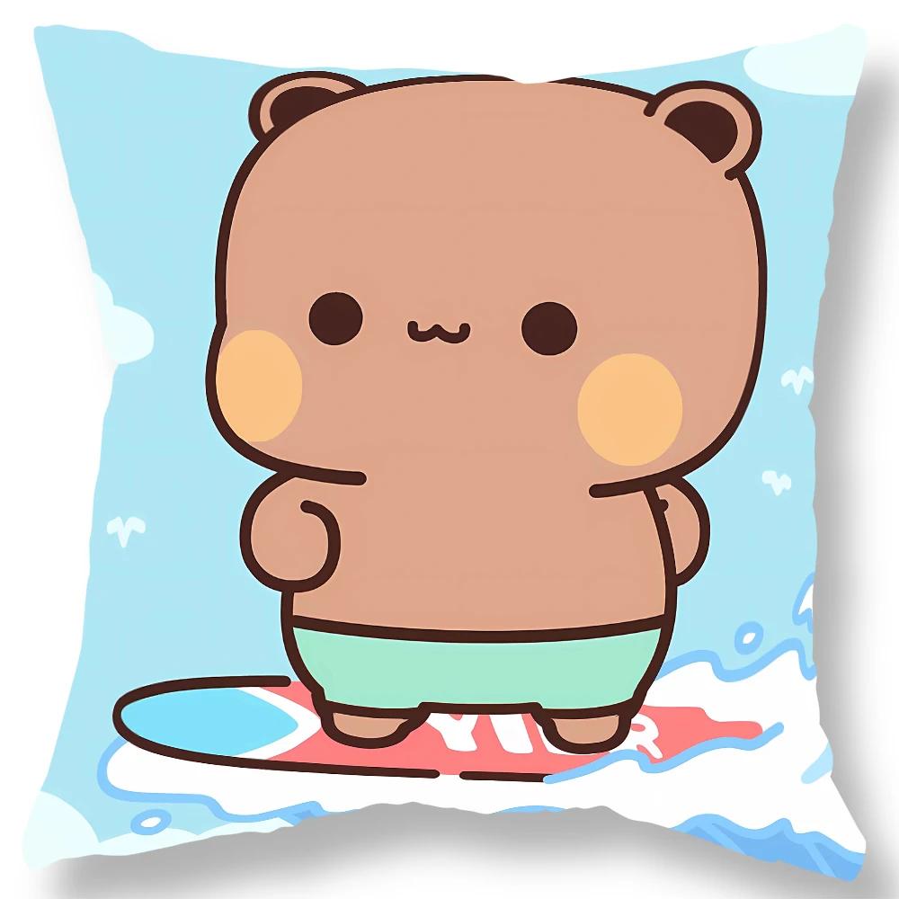 Niedlicher Cartoon Anime Bär Print Kissenbezug Geschenk Wohnzimmer Sofa Kissenbezug Zuhause Schlafzimmer Kawaii Raumdekoration