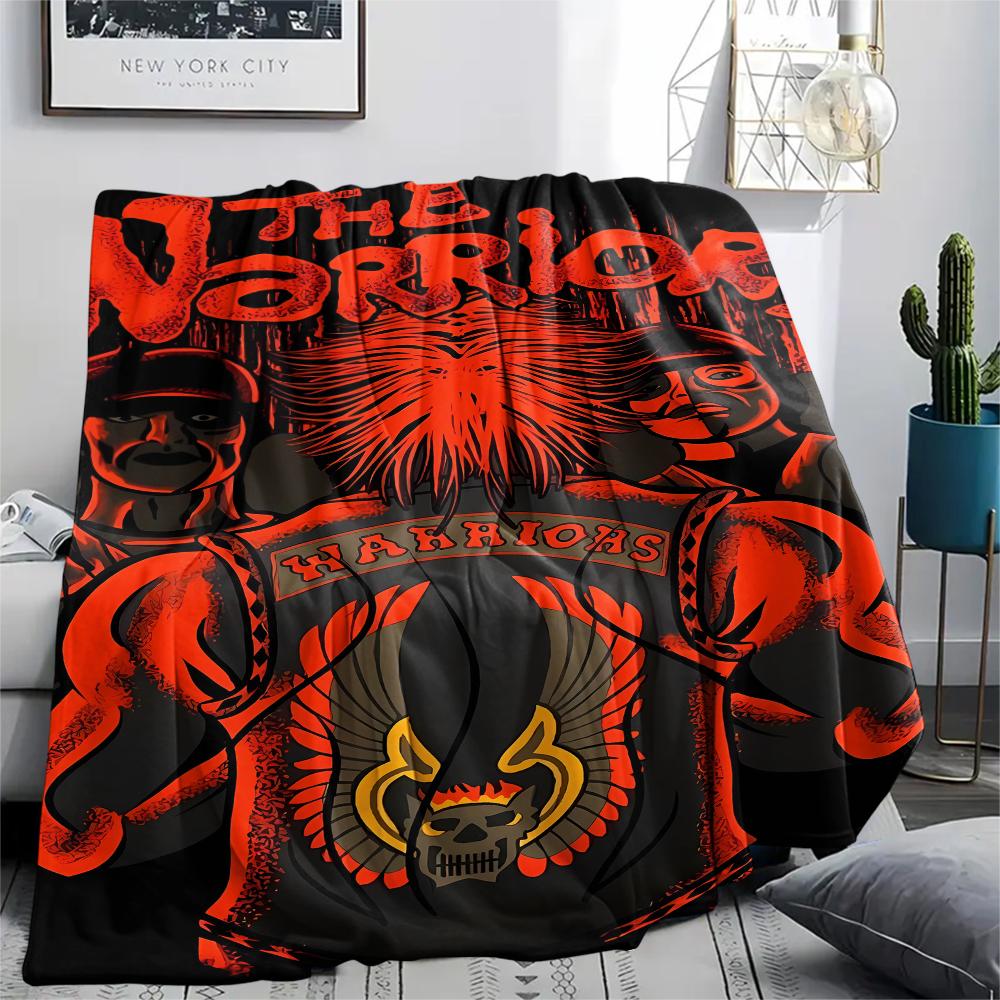 1PC The Warriors Print Flannel Blanket, High quality All Seasons, Home Decor, Warmth and Comfort, Perfect for Christmas Gifts