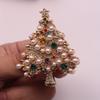Pearl Christmas Tree Brooch, Women'S Fashionable And Versatile Clothing Chest Flower, Holiday Atmosphere Jewelry Brooch