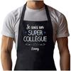 Tablier de cuisine - Lenny Super Collègue - Noir - Coton résistant - Impression bretonne