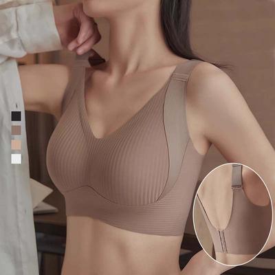Soutien-gorge push-up pour femmes, sous-vêtements sans couture, sans armature, soutien-gorge simple de couleur unie, soutien-gorge pour dames