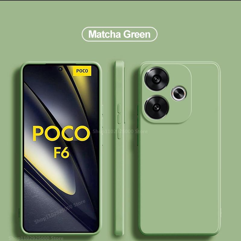 Poco F6 PocoF6 Pro Case Liquid Silicone Phone Cases For Xiaomi Poco F6 Poco F 6 F6Pro PocoF6 Pro Soft Cover Accessories