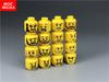 Set  MOC Bricks Boys and Girls Cute Beard Face Expression Figure Head Educational Building Blocks Toys For Kids Gift