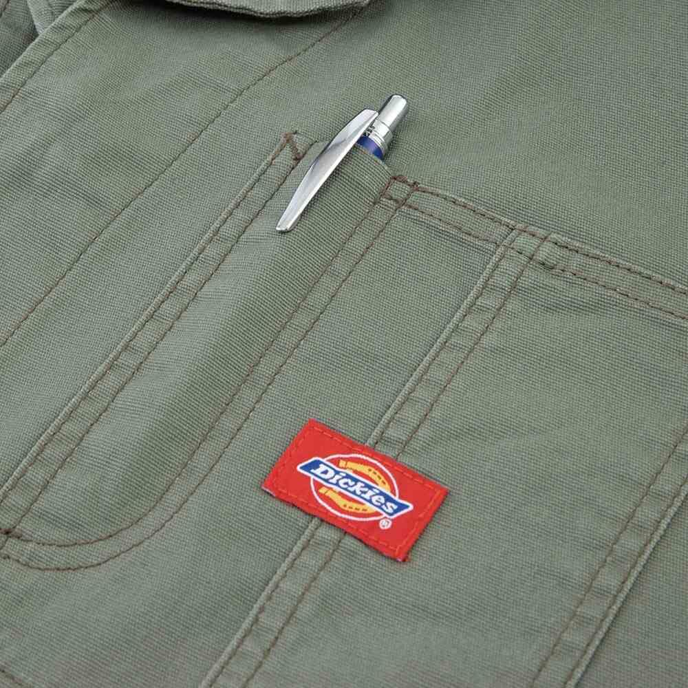 Dickies Unisex Stretch Oxford Jumpsuit Size Workwear D-736, 39, Olive, L,
