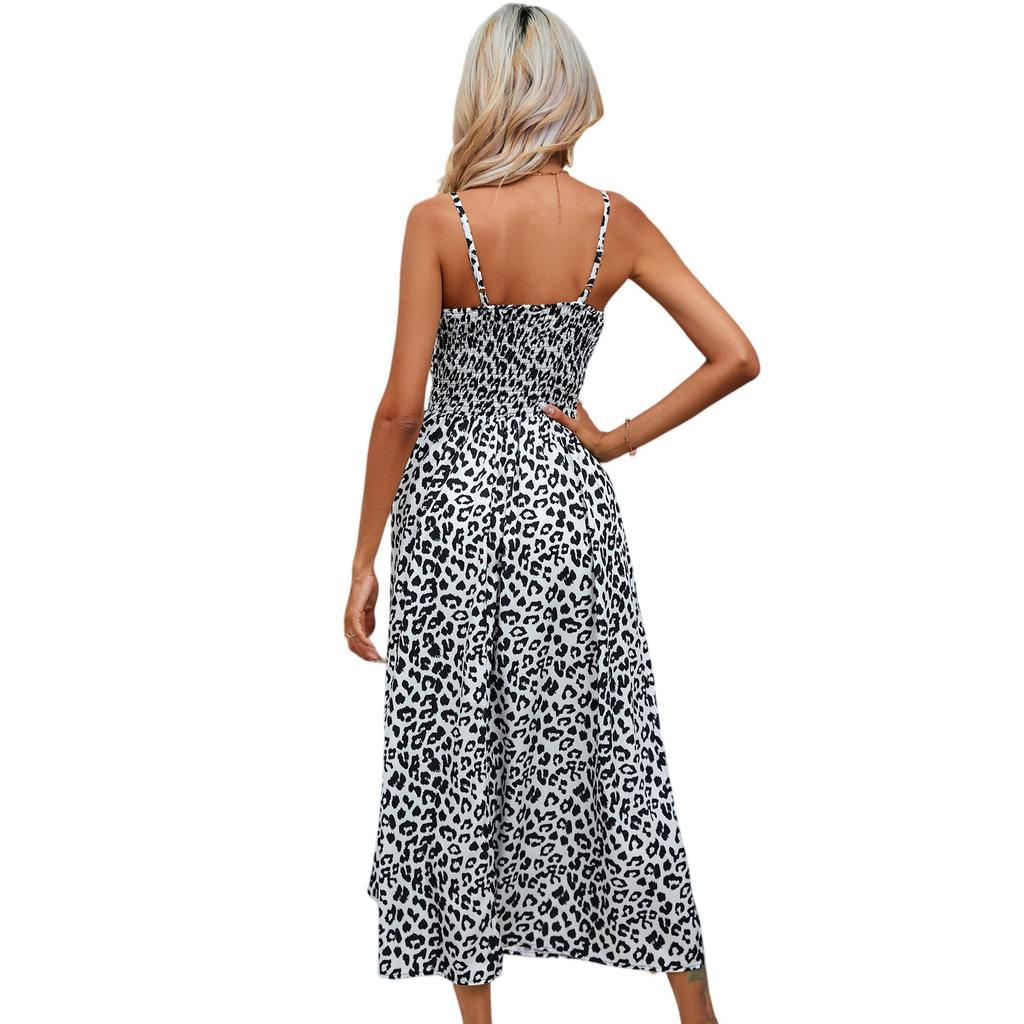Women's Summer Casual Fashion Color Dresses V-Neck Sleeveless Dresses