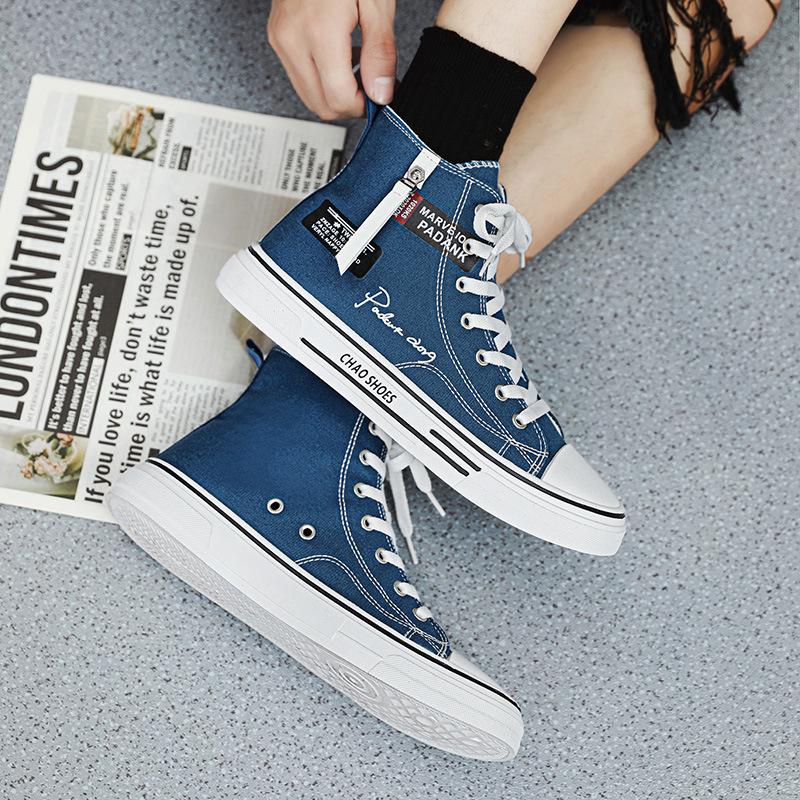 

Men s Shoes New Canvas Shoes Classic Sneakers AutumnSummer Breathable Casual Shoe 44 синій