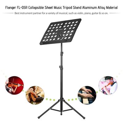 Flanger FL05R Supporto per treppiede per spartiti musicali pieghevole in lega di alluminio con
