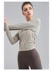 Women's Quick-Dry Long-Sleeve Slimming T-Shirt for Running, Yoga & Outdoor Activities.