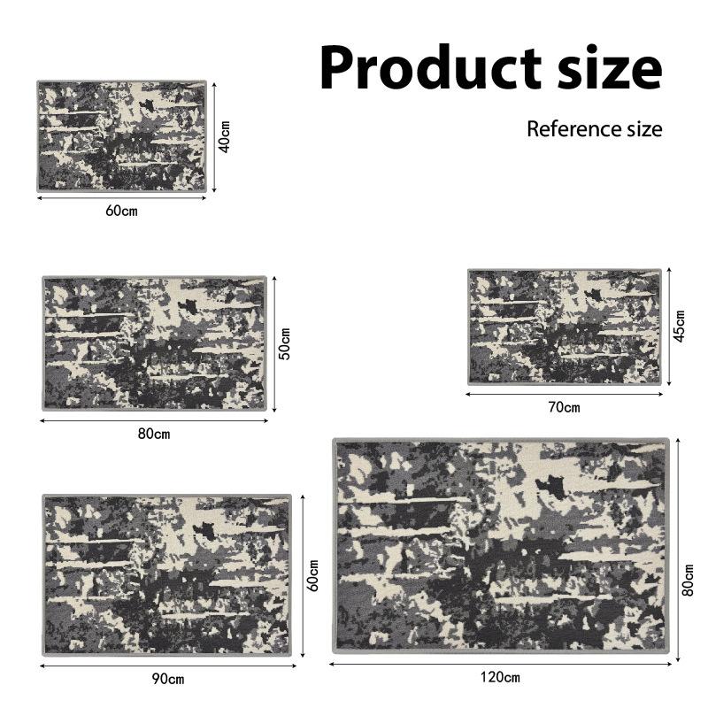 Abstract Living Room Dirt Resistant Carpet Anti Slip Entrance Door Mat Easy To Maintain Floor Mat