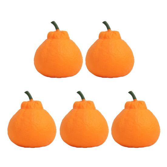 1/2/3/4/5Pcs Stress Relief Orange Toy Decompression Dekopon Tangerine Stress Ball Anti-anxiety Simulation Fruit Squeeze Sensory Fidget Toy
