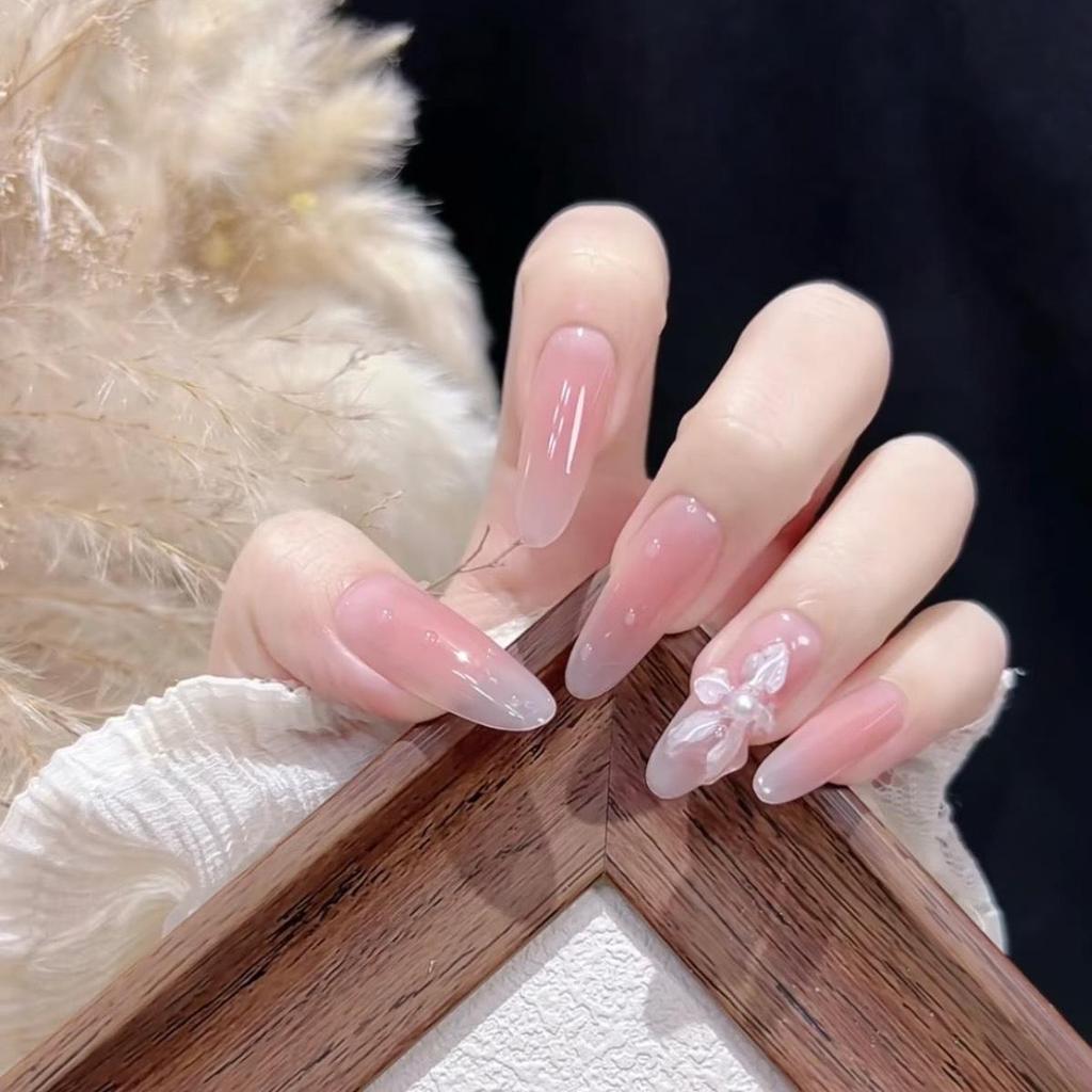 Nude Pink Gradient Cat Eye Whitening Aurora Nail Art Removable Stickers