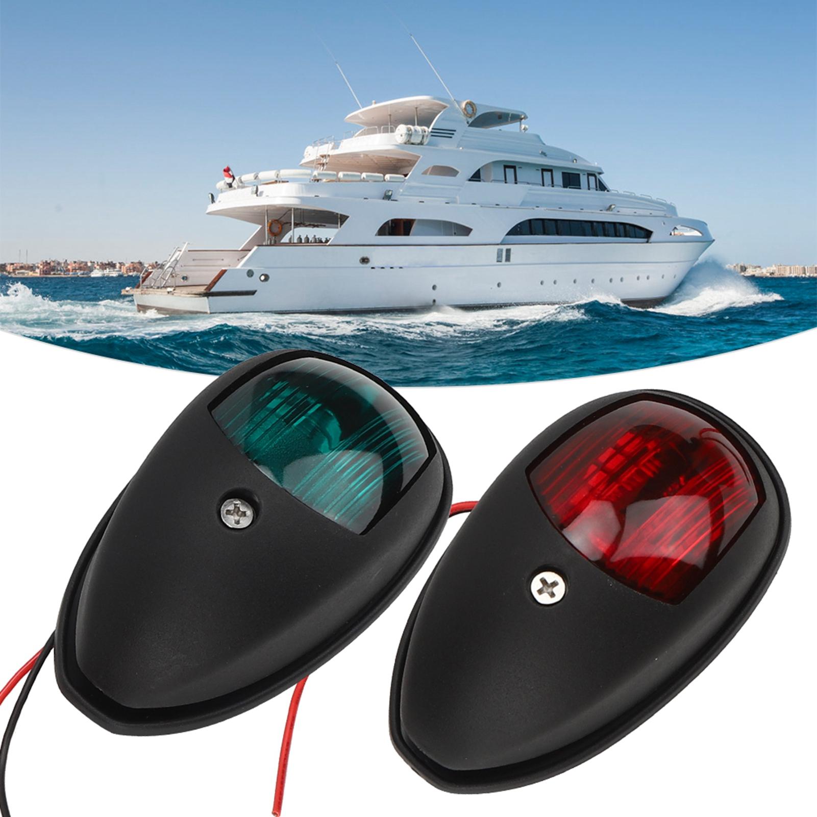 

1Pair Portable Yacht Navigation Light 10‑30V Wide Pressure Shipping Signal Lamp