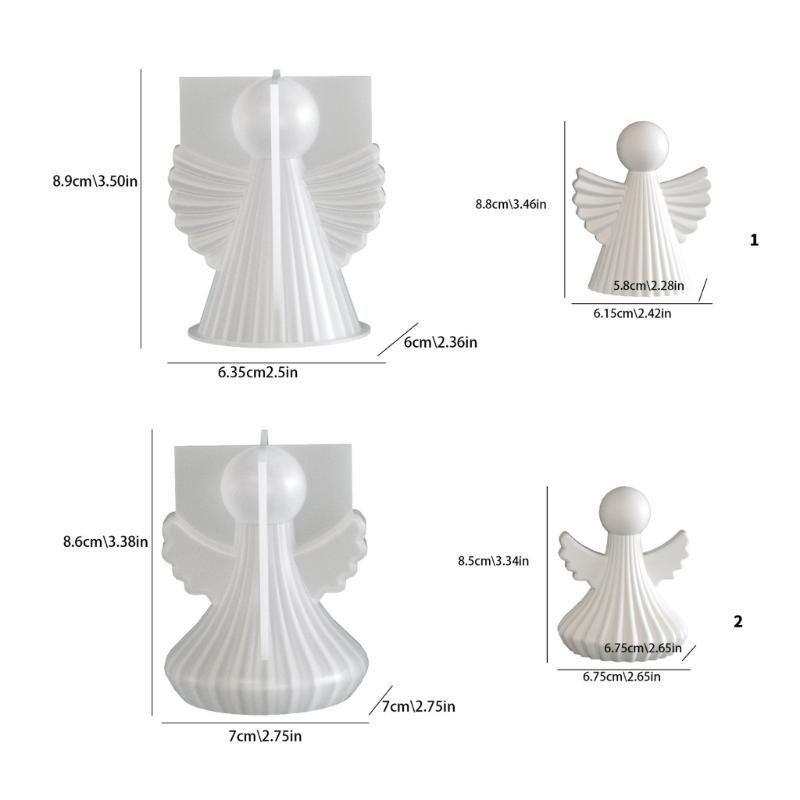Silicone Angel Wing Mold for Crafting Candle Resin Art and Plaster Decorations Featuring Easy Release and Reusability